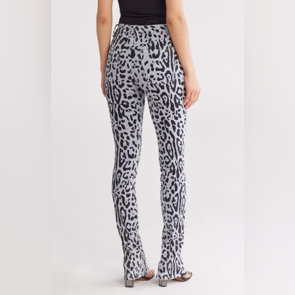 Good American Black and Gray Animal Print Jeans - Picture 2 of 10